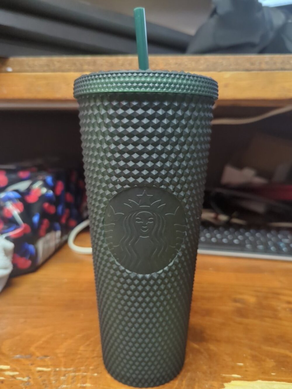 Starbucks Dark Green Jelly Studded Tumbler 24oz Venti